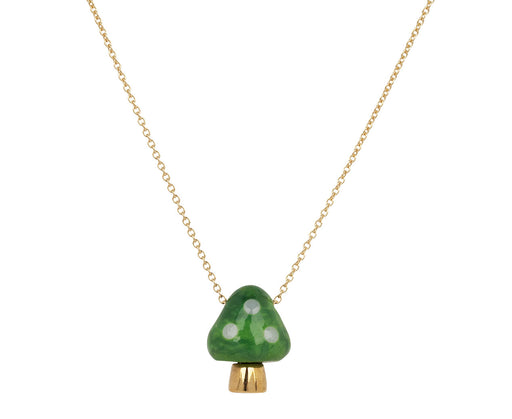 Green and White L'Amanita Necklace