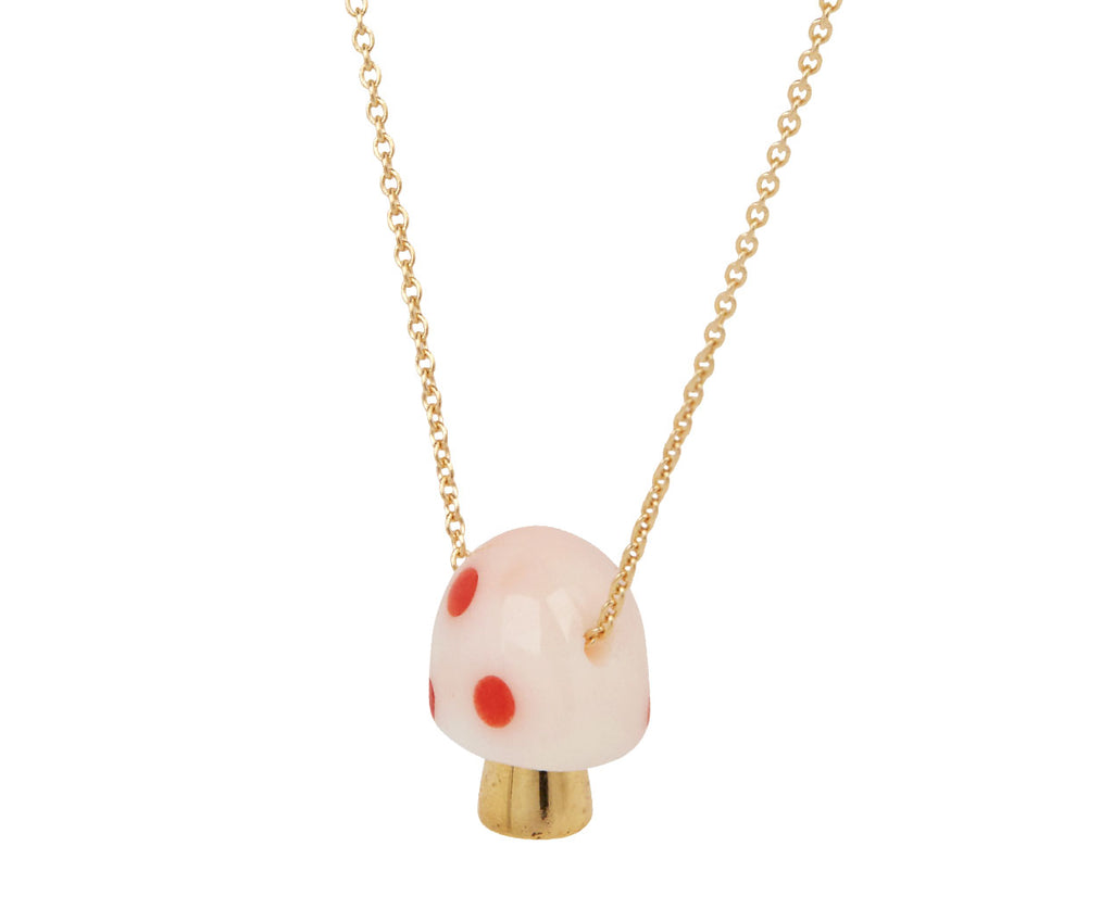 White and Red L'Amanita Necklace