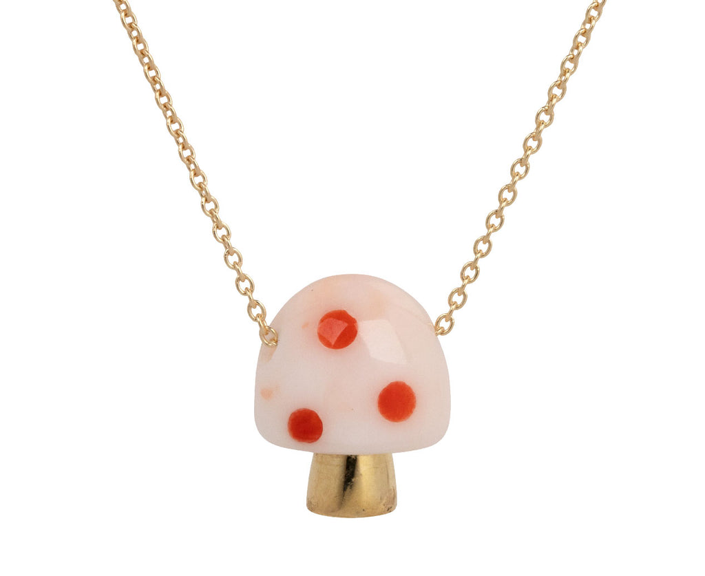 White and Red L'Amanita Necklace