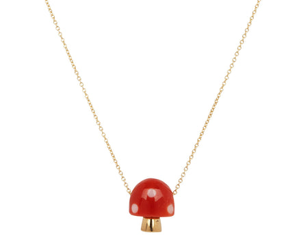 Red and White L'Amanita Necklace