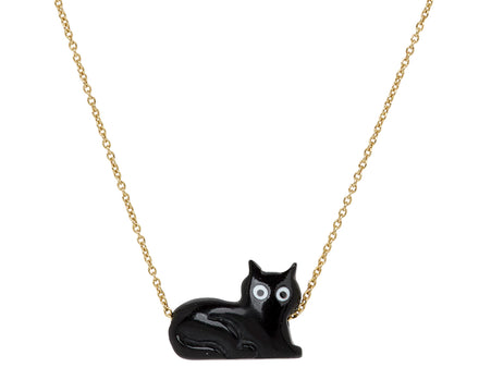 Aliita Black Cat Pendant Necklace