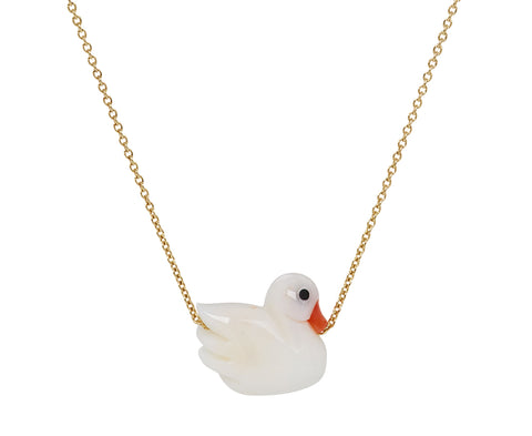 Aliita Swan Pendant Necklace 
