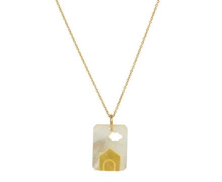 Aliita Mother-of-Pearl Little House Pendant Necklace