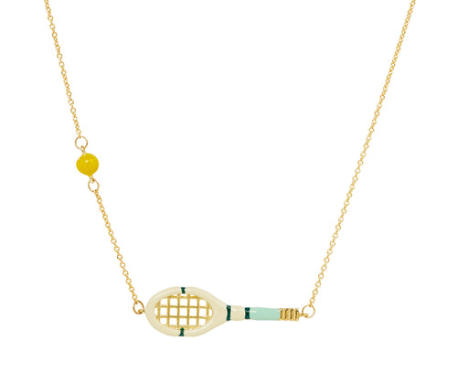Aliita Light Blue Tennis Pendant Necklace