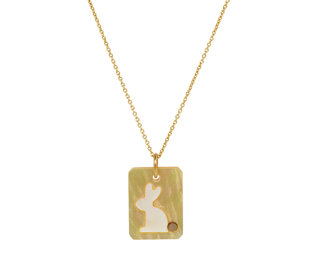 Aliita Mother-of-Pearl Bunny Pendant Necklace