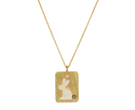 Aliita Mother-of-Pearl Bunny Pendant Necklace