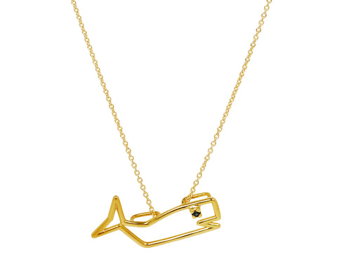 Aliita Sapphire Whale Necklace