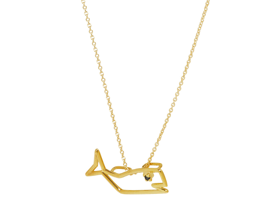 Aliita Sapphire Whale Necklace - side 