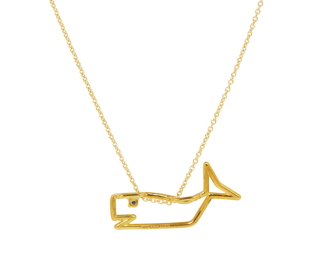 Aliita Sapphire Whale Necklace - back