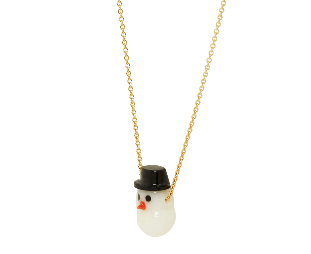 Aliita Snowman Pendant Necklace - Angled View