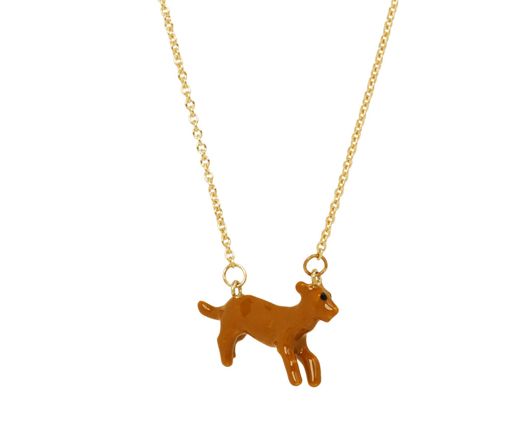 Aliita Caramel Brown Doggy Necklace - side