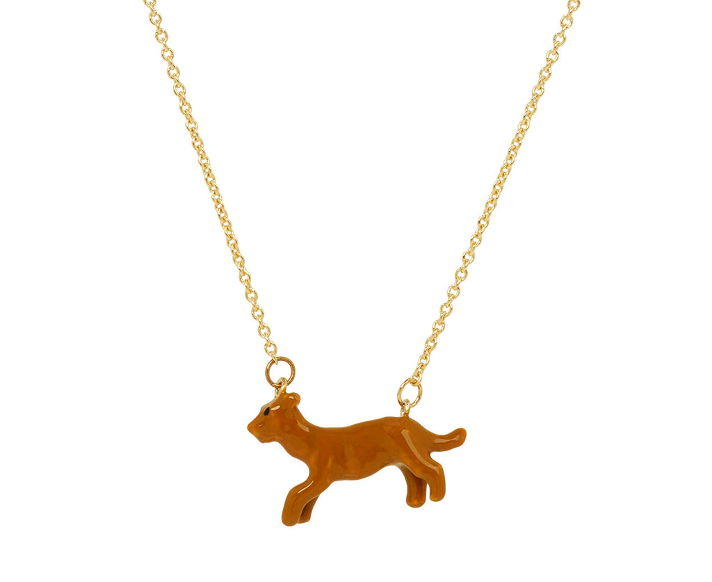 Aliita Caramel Brown Doggy Necklace - back