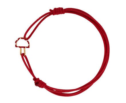Red Mushroom Cord Bracelet