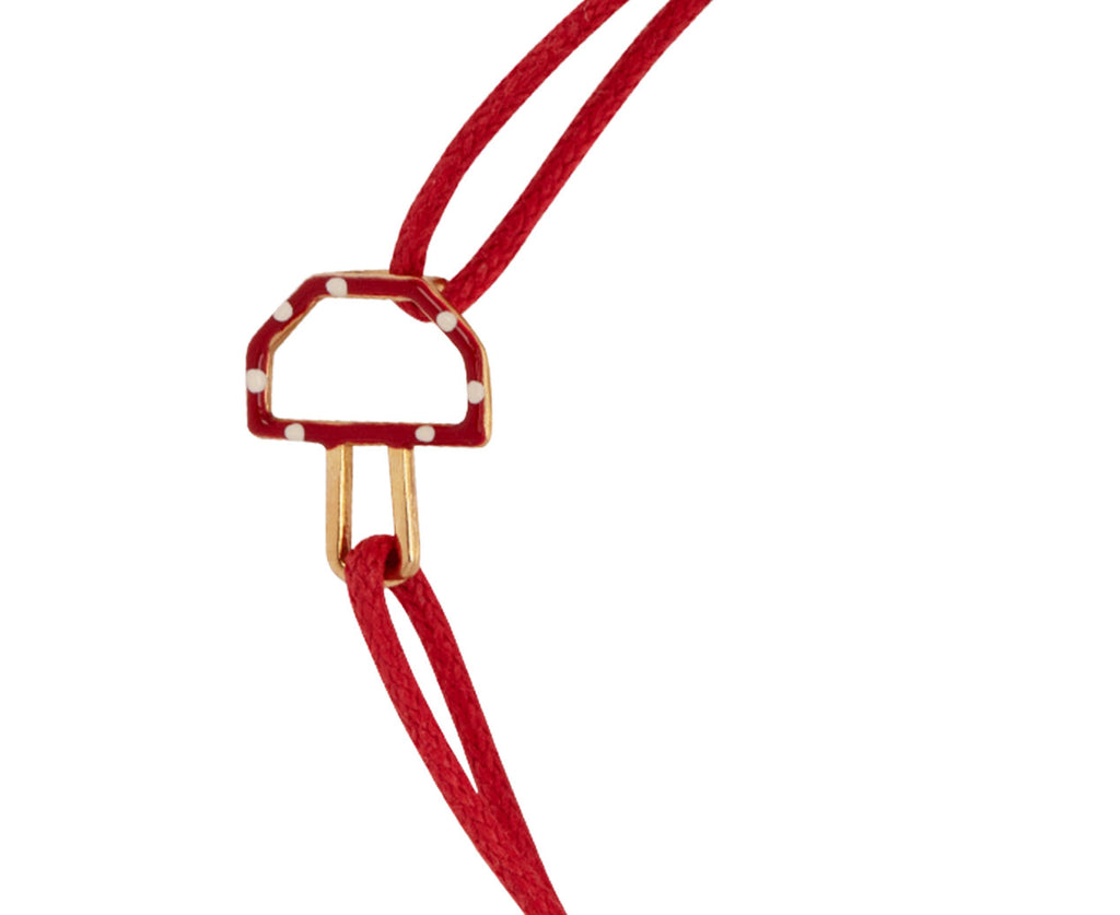 Red Mushroom Cord Bracelet