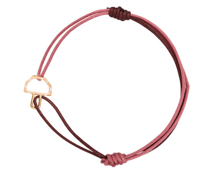 Pink Mushroom Cord Bracelet