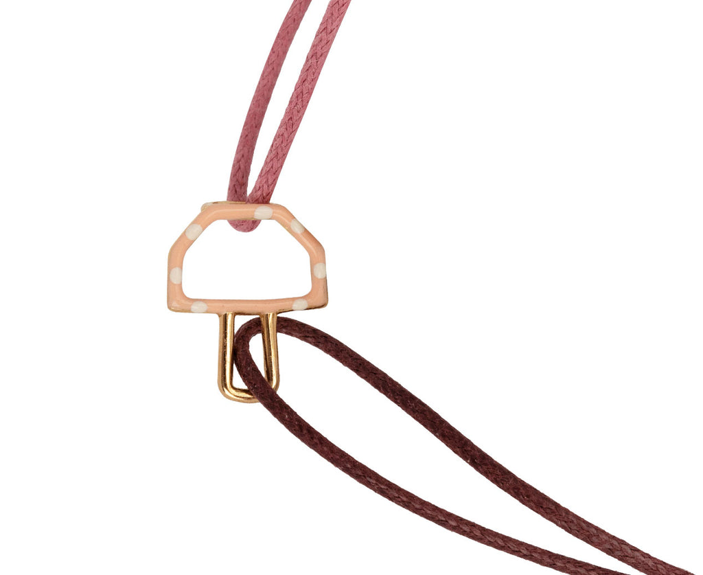 Pink Mushroom Cord Bracelet