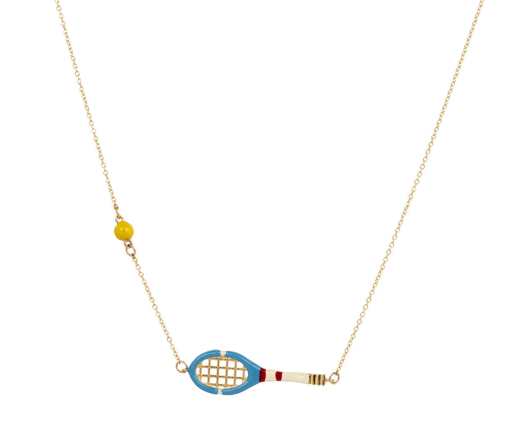 Tennis Pelota Sky Blue Necklace