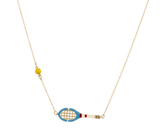Tennis Pelota Sky Blue Necklace