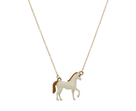 Aliita White Horse Necklace