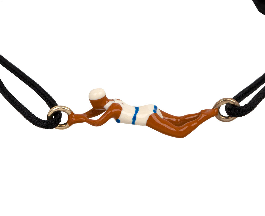 Nadadora Blue Rayada Cord Bracelet