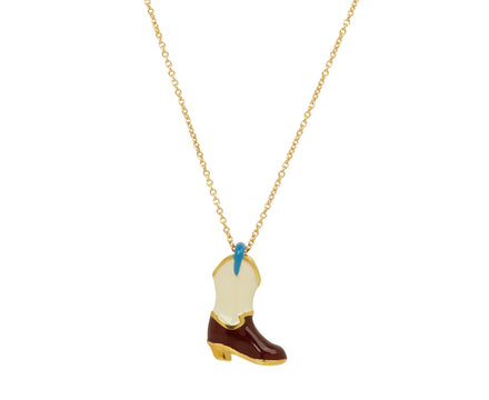 Aliita Cowboy Boot Pendant Necklace