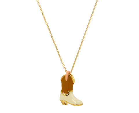Cowboy Boot Pendant Necklace