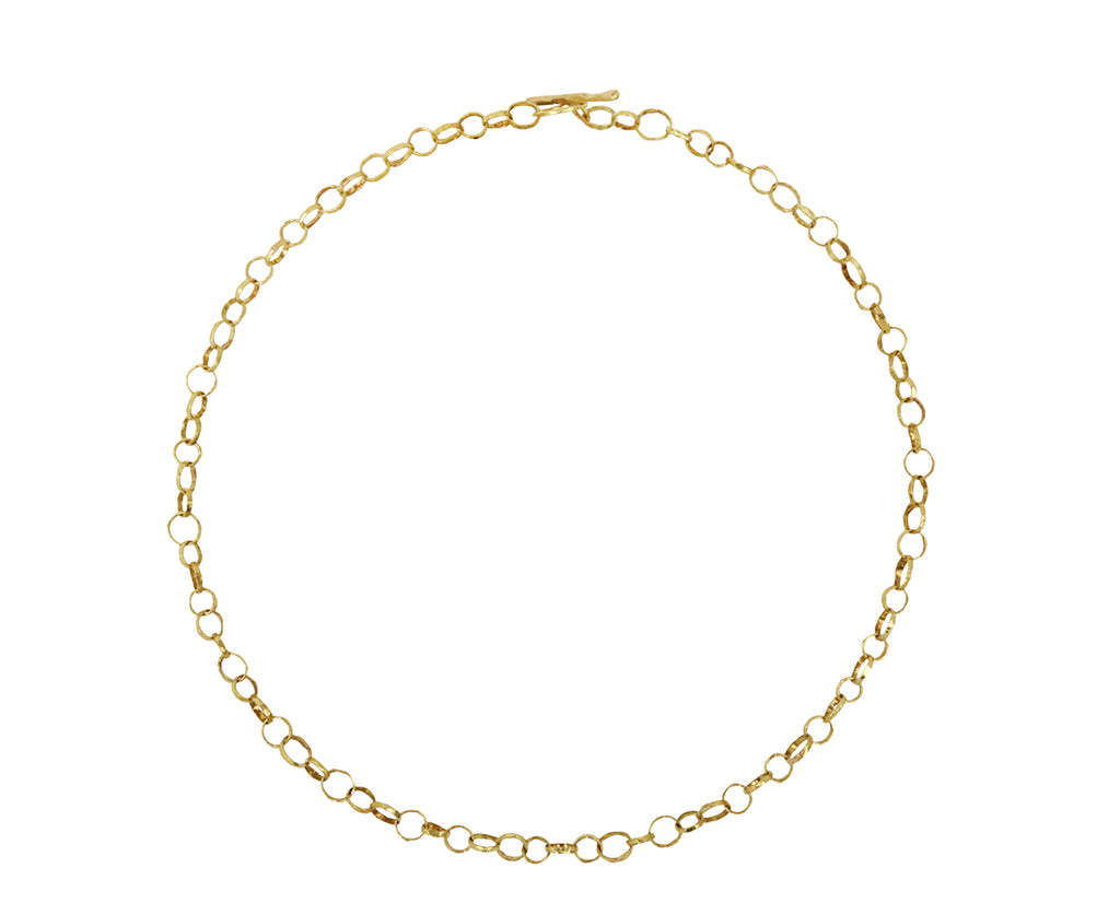 Disa Allsopp Fine Gold Flat Chain - Top Down View