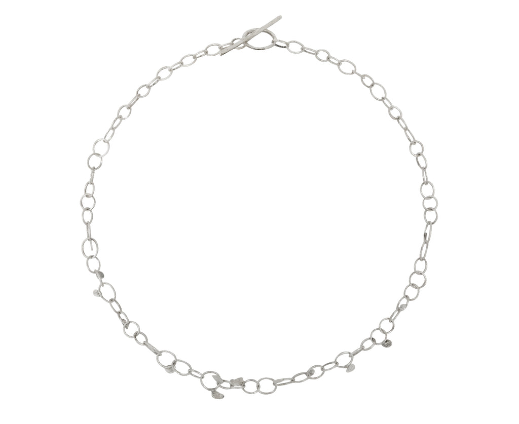 Disa Allsopp Melted Link Silver Chain Necklace - Top Down View