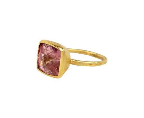 Pinapple Cut Lilac Tourmaline Ring