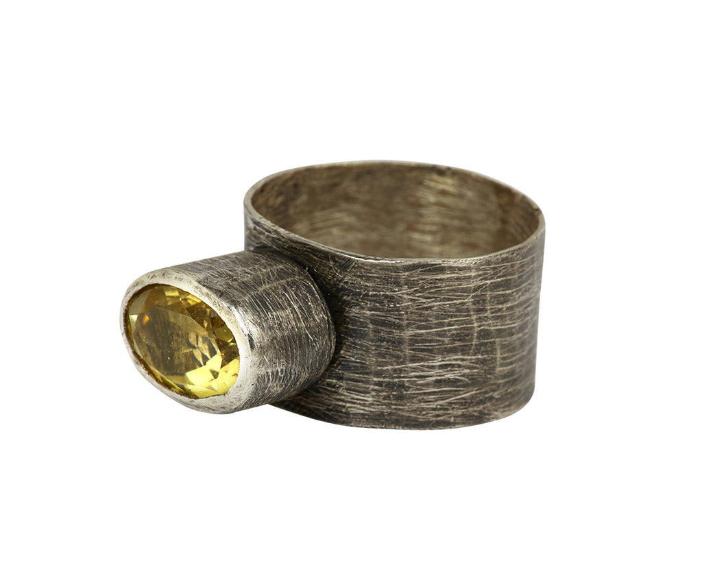 Disa Allsopp Lemon Quartz Ring - side