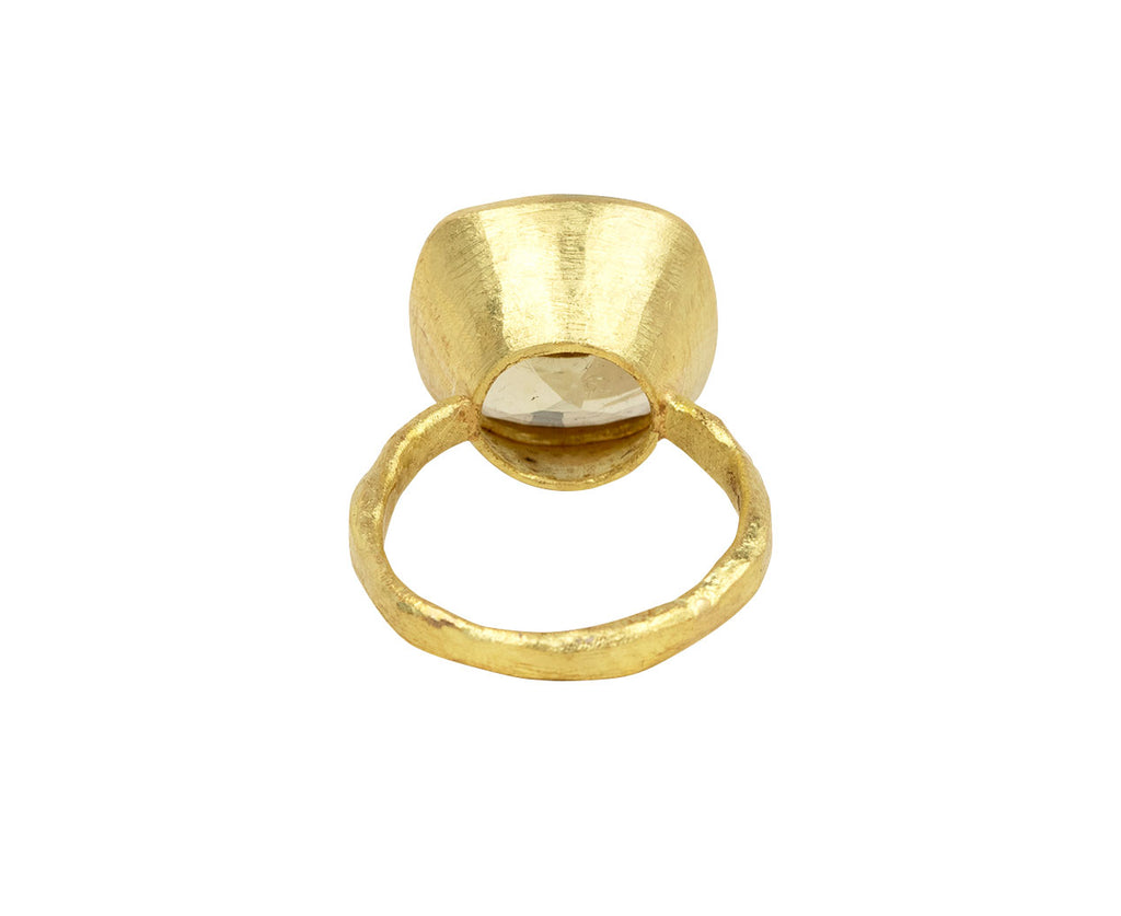 Cushion Cut Lemon Quartz Ring