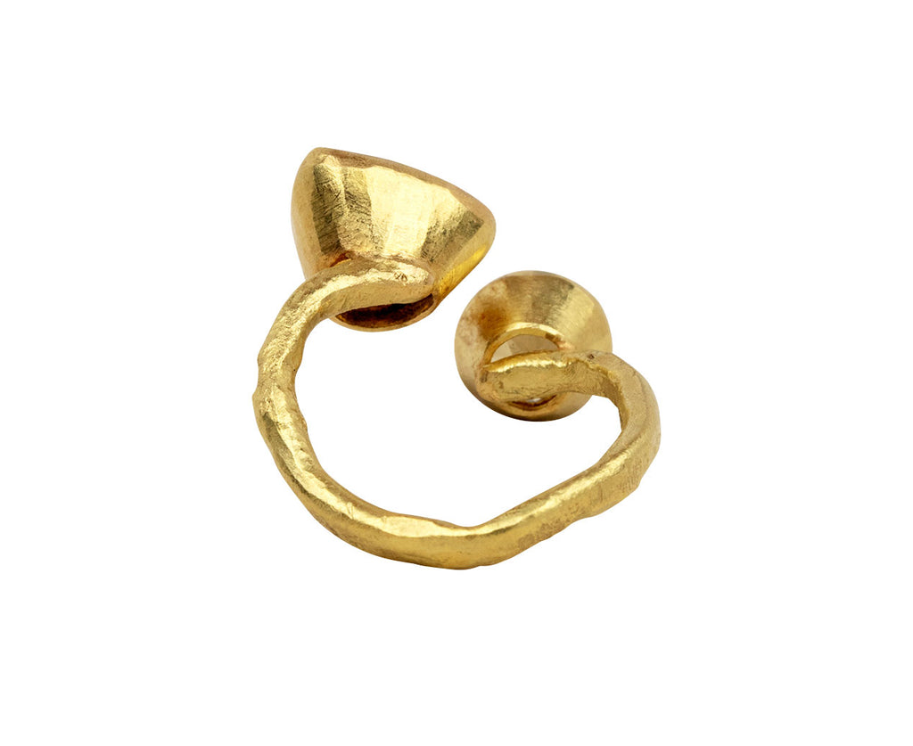 Trapeze Citrine and yellow Beryl Wrap Ring