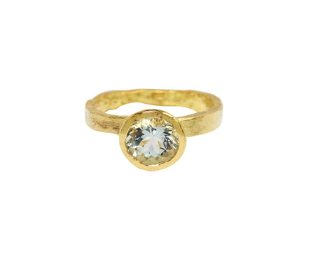 Round Aquamarine Ring
