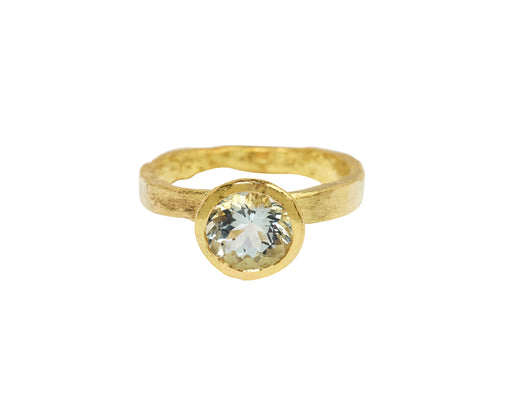 Round Aquamarine Ring