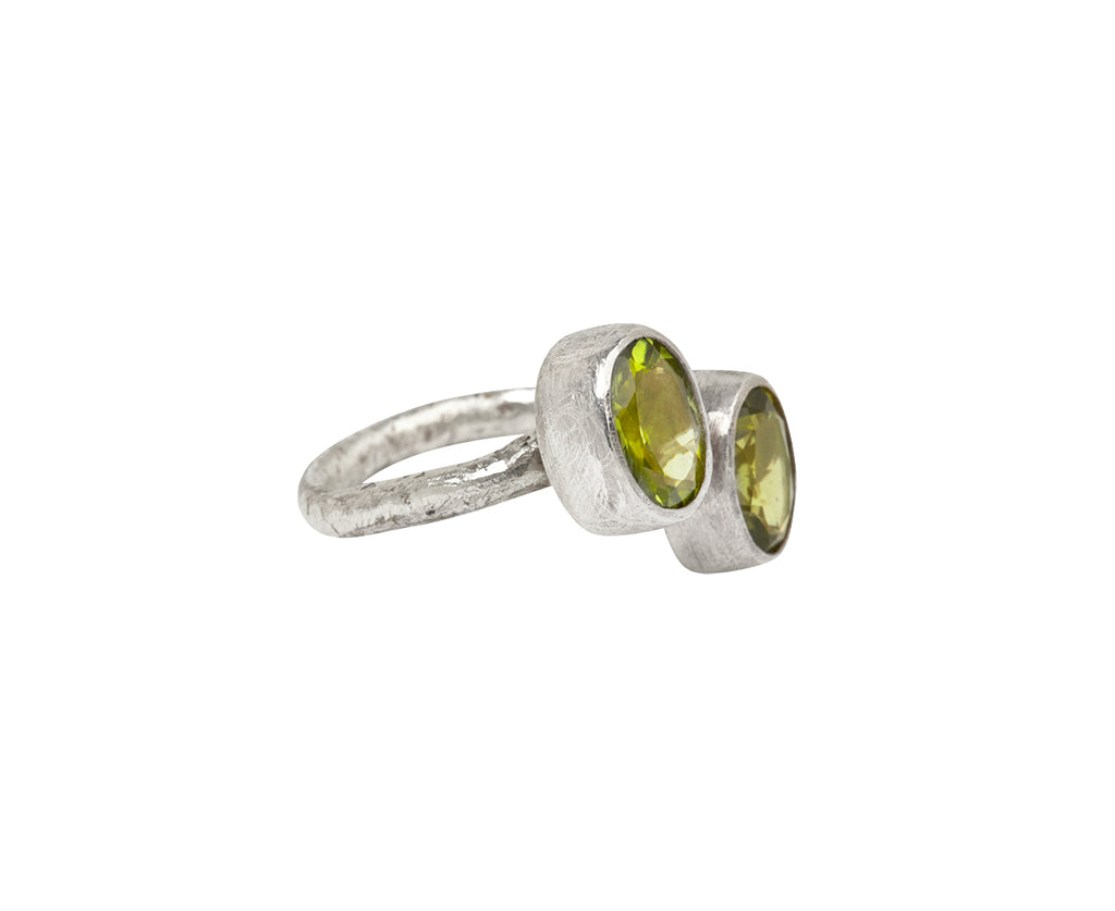 Disa Allsopp Double Peridot Ring - Side View 2