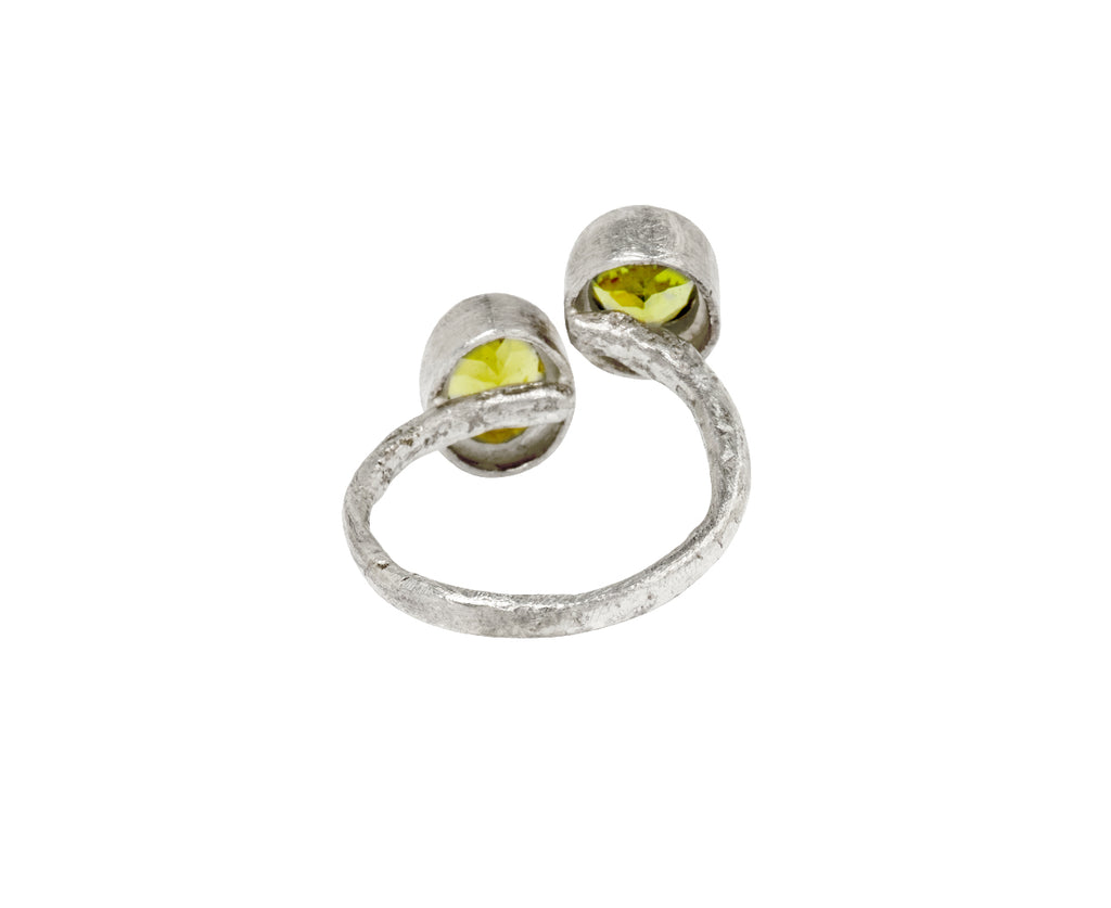 Disa Allsopp Double Peridot Ring - Back View