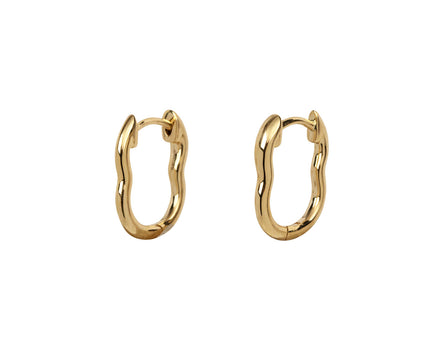 Almasika Tiny Gold Berceau Huggie Hoop Earrings