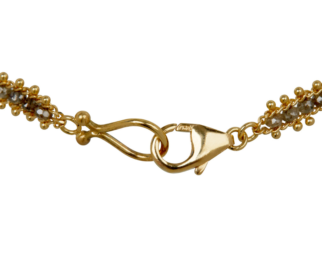 Champagne Diamond Textile Row Bracelet