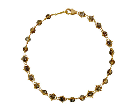 Amali Champagne Diamond Textile Bracelet