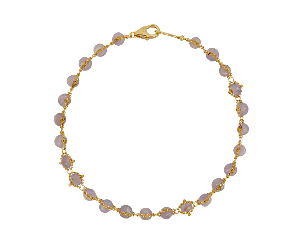 Amali Holly Blue Chalcedony Textile Bracelet