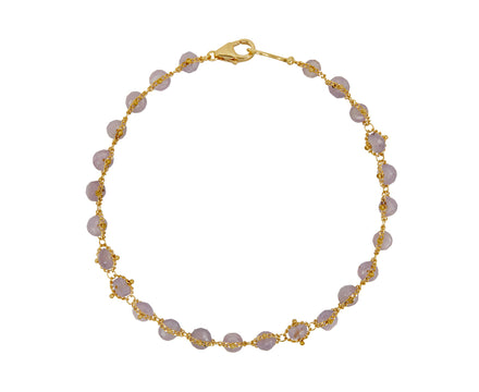 Amali Holly Blue Chalcedony Textile Bracelet