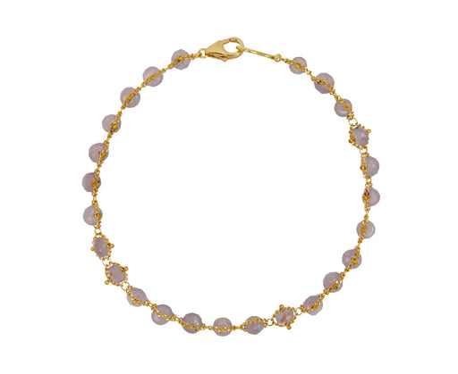 Amali Holly Blue Chalcedony Textile Bracelet