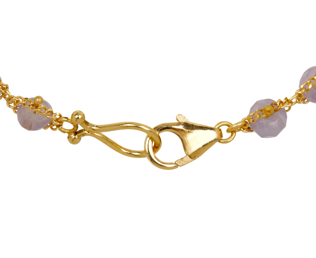 Amali Holly Blue Chalcedony Textile Bracelet - closure