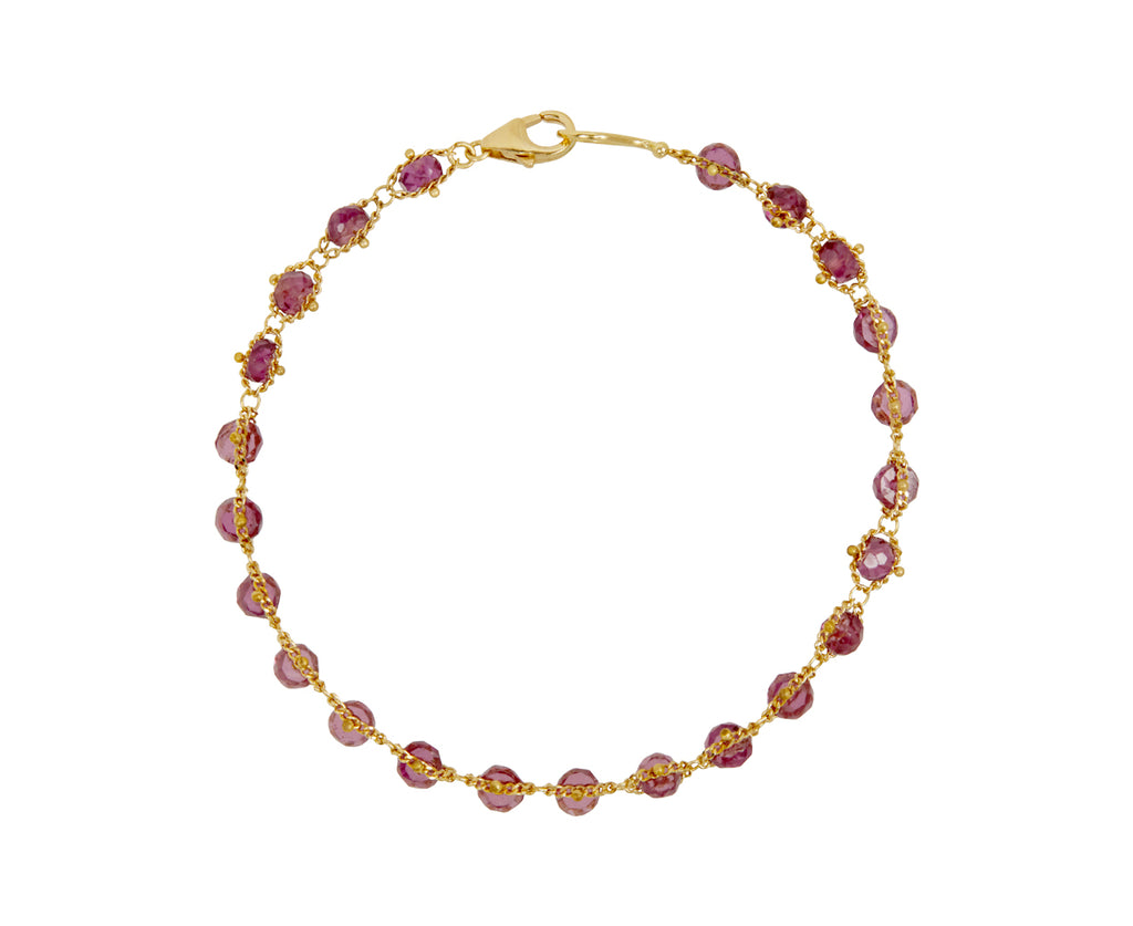 Amali Rhodolite Garnet Textile Bracelet