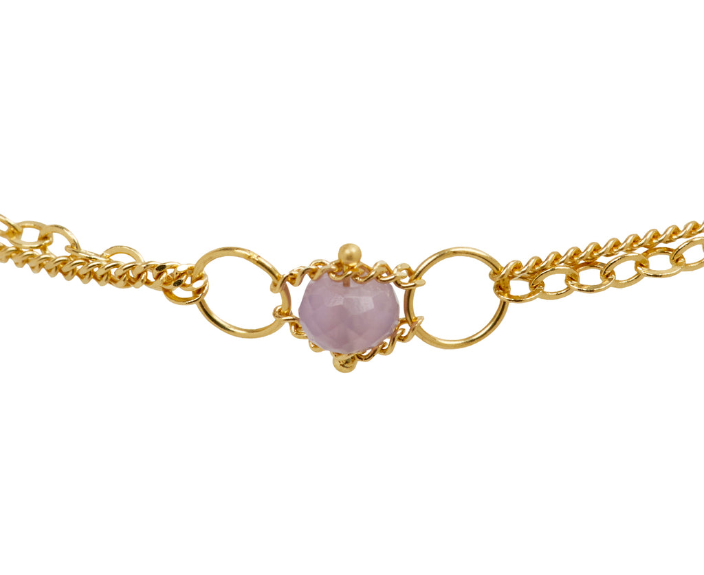 Amali Holly Blue Chalcedony Whisper Chain Bracelet - closeup