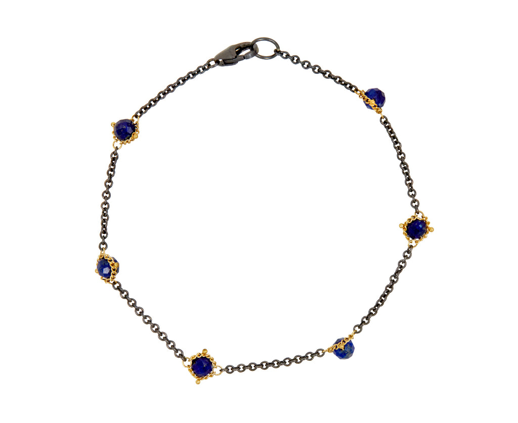Amali Lapis Textile Chain Bracelet