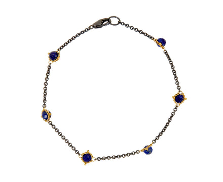 Amali Lapis Textile Chain Bracelet