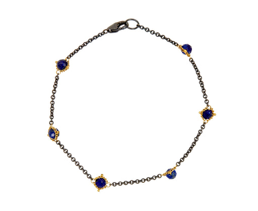 Amali Lapis Textile Chain Bracelet