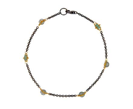 Amali Kornerupine Textile Chain Bracelet