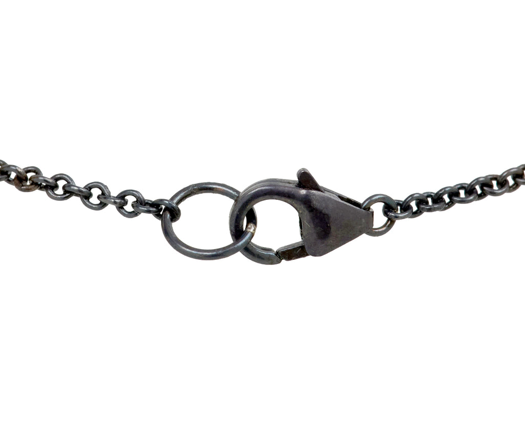 Amali Rhodolite Garnet Textile Chain Bracelet - closure